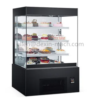 Черное Стекло Двери Торт Дисплей Холодильник Холодильник/Высшее Витрина Cooler with