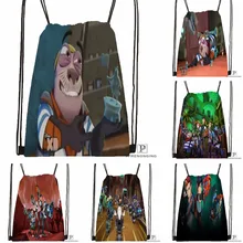 Custom Slugterra Drawstring Backpack Bag Cute Daypack Kids Satchel (Black Back) 31x40cm#180531-02-63