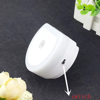 

LED Night Light with Dual USB Port 5V 1A Light Sensor Control Room Home Lighting Plug-in Wall Lamp EU/US Plug Socket Lamp
