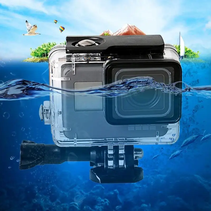 Корпус Водонепроницаемый Дайвинг камера видеокамера защитный чехол для Gopro Hero 5 6 УФ-отражатель 45 метров Глубокий водонепроницаемый
