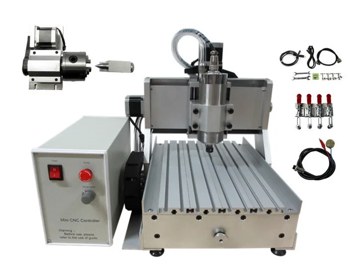 

4axis china cnc router 3020Z-VFD1.5KW with 1500W water cooling spindle and usb port