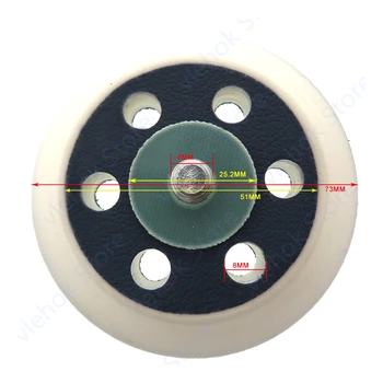 

Basis Orbit Sander 3 inch 6 hole M8 75mm Replace for BOSCH DeWALT HITACHI MAKITA Hilti Milwaukee WORX pneumatic polishing disc