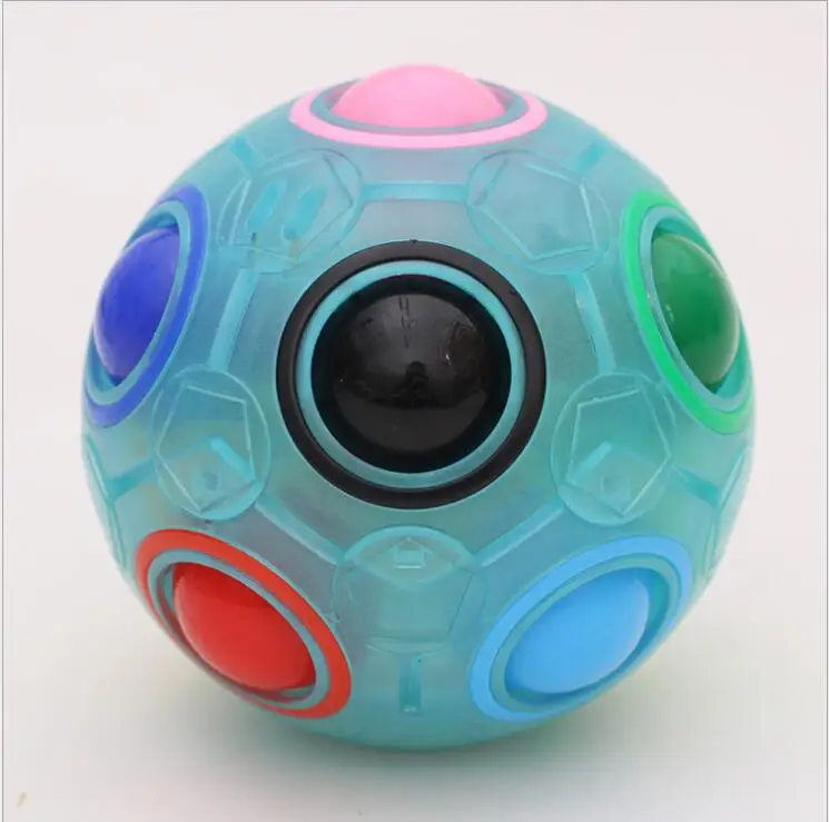 Горячая Сферический куб светящийся Радужный мяч футбольный магический скоростной куб образовательные головоломки для детей игрушечный куб GMF детский