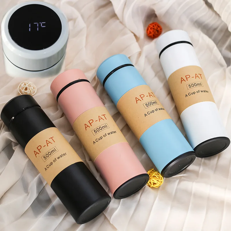 

New 500ML My water Bottle 304 Stainless Steel Vacuum Flask Insulated with Infuser Thermos for Tea Thermos cup Travel coffee mug