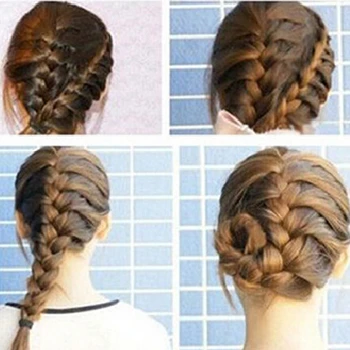 

2 Pcs/lot Hair Roller With Hook Magic Twist Styling Braiding Tool Bun Maker Headwear Braiders Tools Wholesale