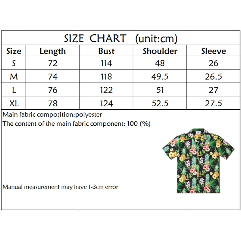 Для мужчин Гавайская Юбка «Aloha» ананас с цветочным принтом короткий рукав рубашка Dude на берегу океана пляжная одежда свободные Повседневное летнее Курортное, топы