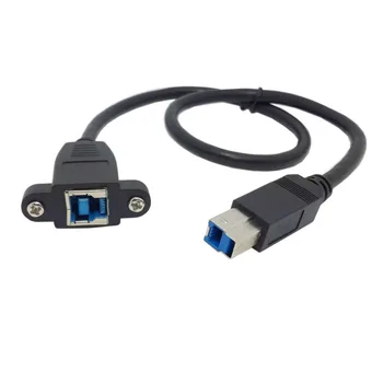 

Super Speed USB 3.0 Back Panel Mount Female to Male B Type Extension Cable 50cm