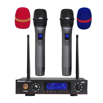 

Freeboss KU-22A UHF 2 Way 2 Metal Handheld Wireless Microphone