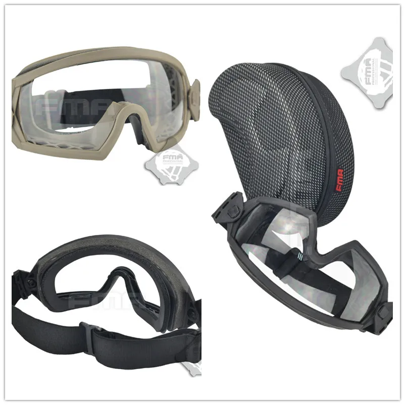 

FMA LPG01BK12-2R Regulator Goggle Anti-fogging Anti-dust Goggles Airsoft Tactical 2pcs of Lens for Protection Hiking Eyewear