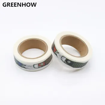 

GREENHOW Beautiful lift tape/wider 15mm*10m tape/big fish washi paper tape 8079