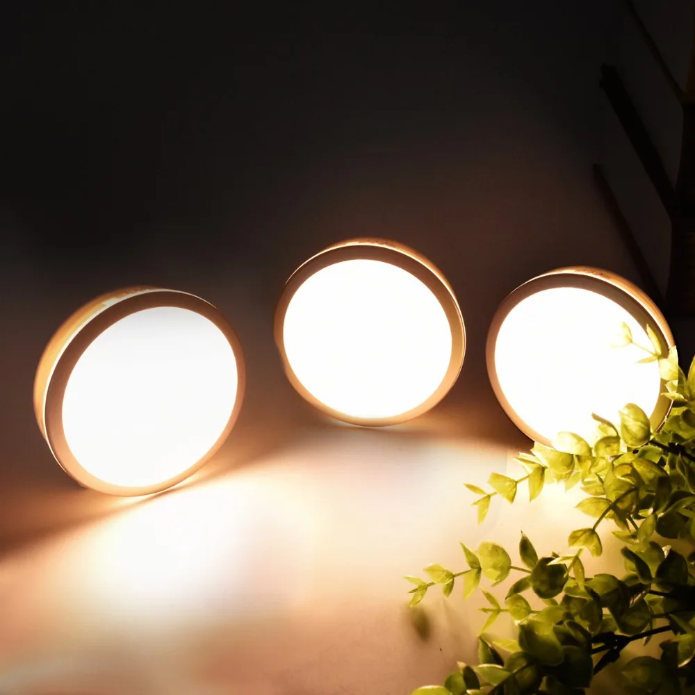 Rechargeable Motion Sensor LED Night Light Bathroom Lamp Staircase Bulb Infrared PIR Aisle
