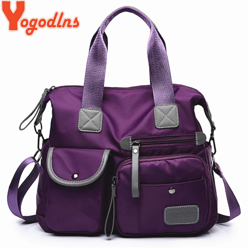 Yogodlns جديد وصول النايلون المرأة حقيبة ساع عارضة كبيرة قدرة السيدات حقيبة الإناث Crossbody حقائب كتف للماء Yogodlns جديد وصول النايلون المرأة حقيبة ساع عارضة كبيرة قدرة السيدات حقيبة الإناث Crossbody حقائب كتف للماء