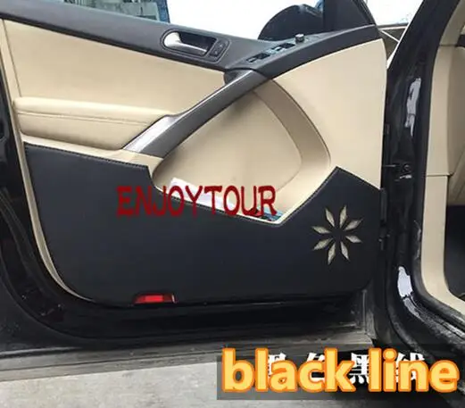 Автомобильные накладки на переднюю и заднюю дверь сиденья анти-кик коврик автомобиля-Стайлинг Аксессуары для BMW X1 F48 - Название цвета: Оранжевый