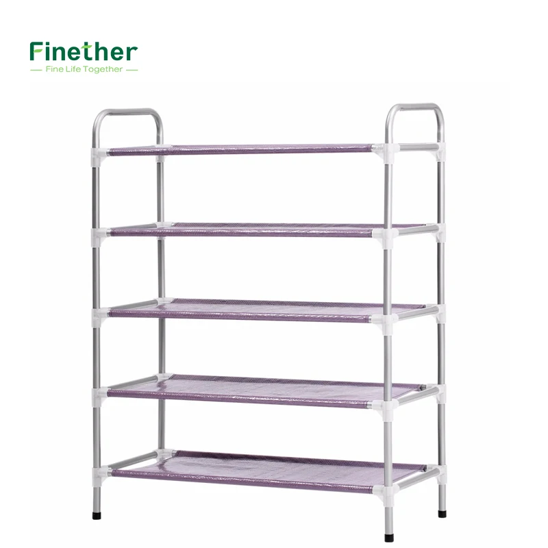 

Quality Stackable Adjustable 5-Tier Shoe Rack Shoe Tower Shelving Storage Organizer for Entryway Closet Living Room Bedroom