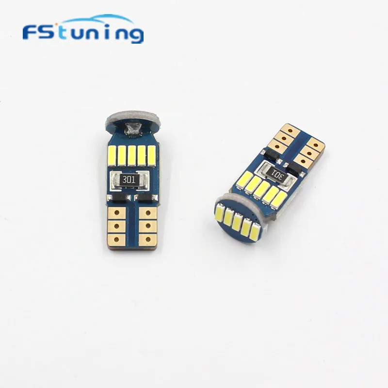 

FStuning 10-100pcs T10 canbus led bulb W5W t10 led 15smd 4014 LED Parking Light led number license plate light Car interior lamp