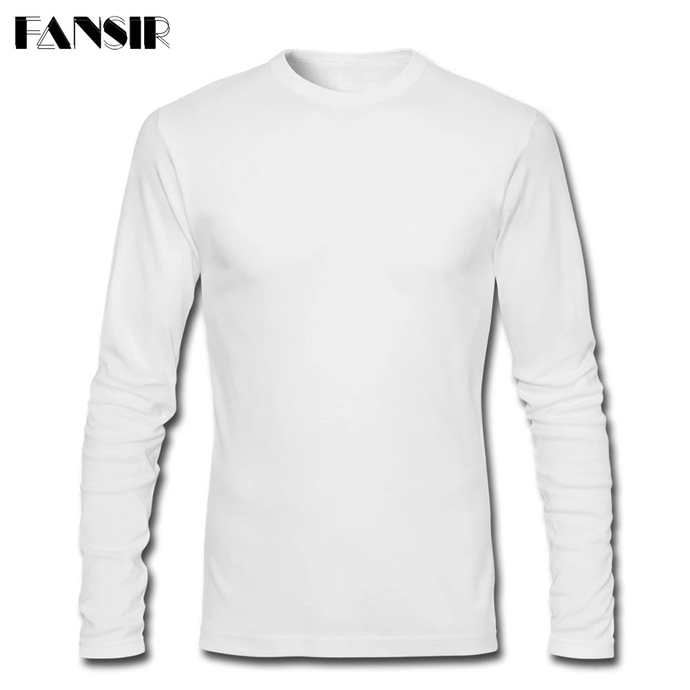 Футболка в стиле рок для мужчин Гоночная машина JDM с длинными рукавами CrewNeck хлопковые мужские рубашки 3XL - Цвет: White