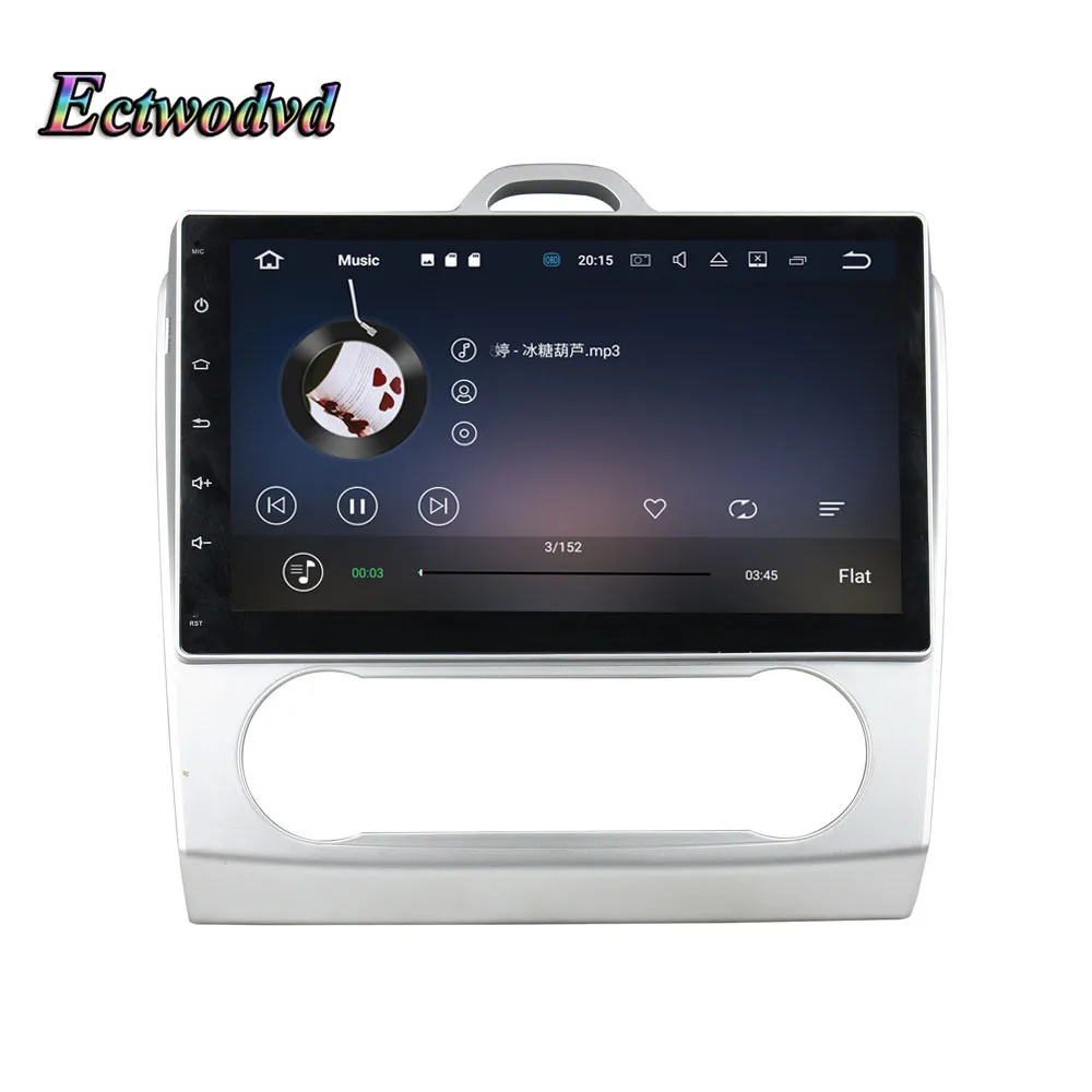 Sale Ectwodvd Octa Core 4G RAM 64G ROM Android 9.0 Car Multimedia DVD Player GPS HeadUnit for Ford Focus 2007 2008 2009 2010 2011 AT 17