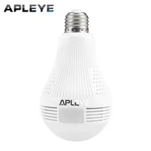 APLEYE 1.3MP WIFI IP Camera E27 LED Bulb Lamp Panoramic FishEye Wireless Camera Two-way audio CCTV Home Security Mini P2P Camara