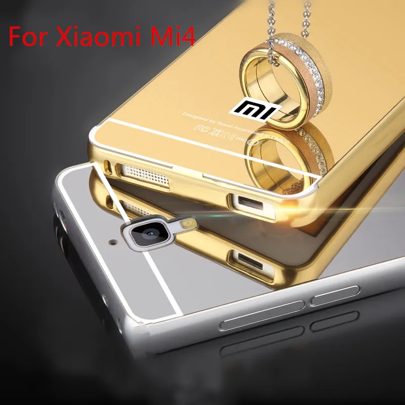 Чехол Xinchentech для Xiaomi Mi4 зеркальный металлический + акриловый жесткий