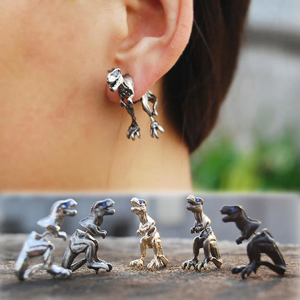 

1 Pcs Cool Punk Style Rock Temptation Alloy Dinosaur Dragon Ear Cuff Wrap Earrings drop shipping EAR-0444