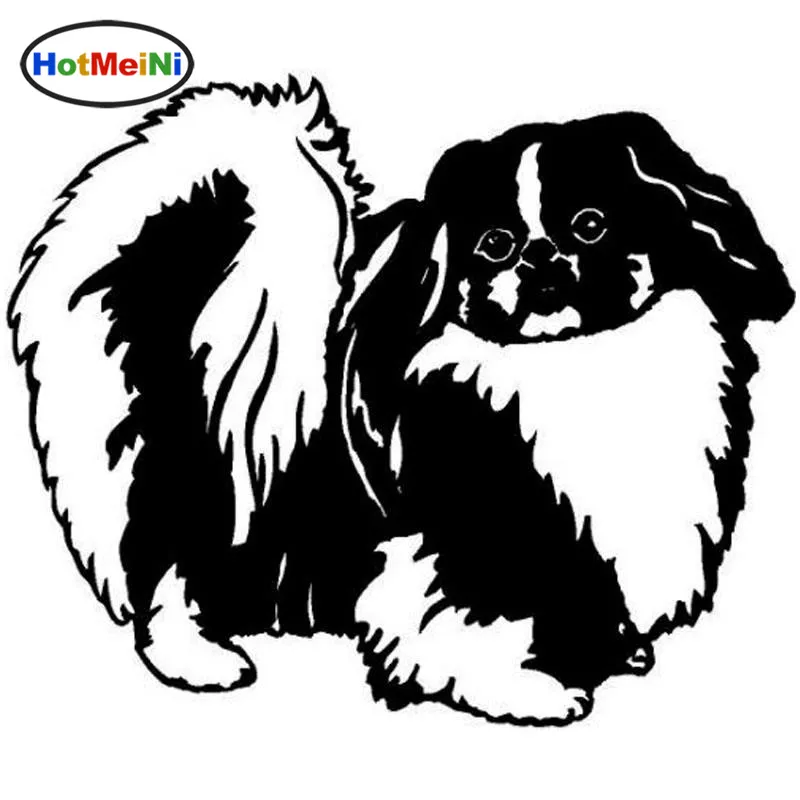 

HotMeiNi Pekingese Dog Car Stickers Lovely Vinyl Decal Car Styling Accessories Decoration Black/Silver 15*12.5CM