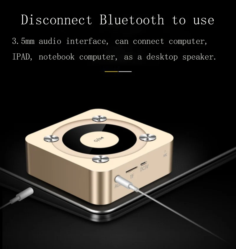 Портативный беспроводной Bluetooth динамик тяжелый сабвуфер 3D стерео