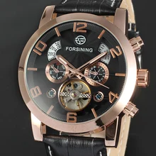 WINNER Men’s Fashion and Chic Mechanical Wrist Watch Year/ Date/ Month Display Big Luminous Number Automatic Self-wind