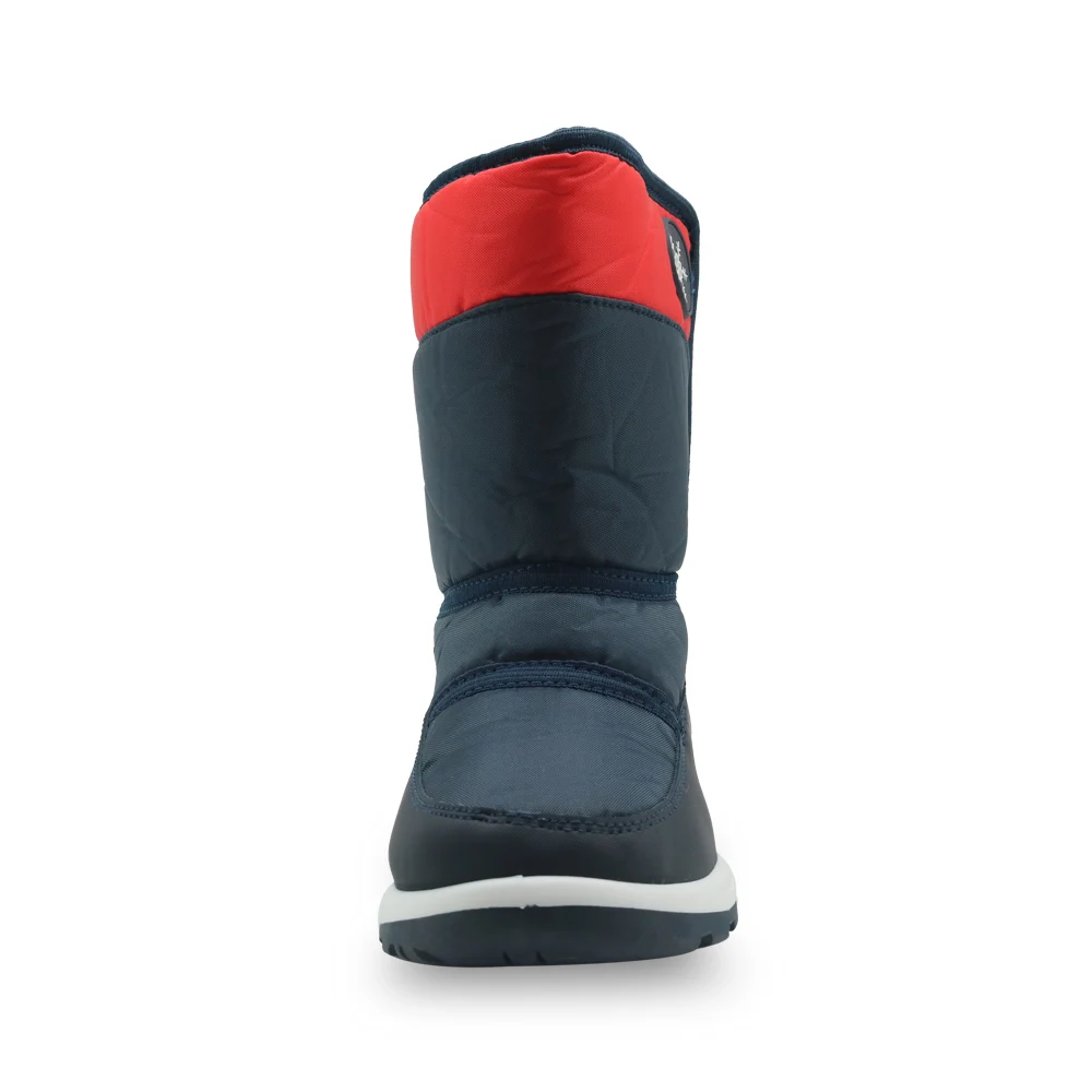 Apakowa/зимние ботинки для мальчиков и девочек; водонепроницаемые зимние ботинки для альпинизма; детская обувь на липучке для холодной погоды