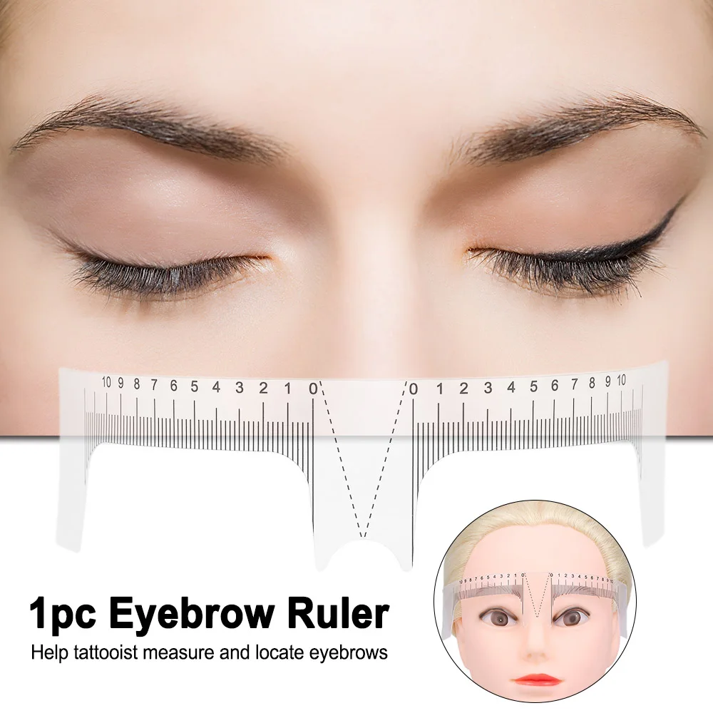 

1pc Eyebrow Ruler Eyebrow Tattoo Guide Ruler Makeup Measure Eyebrow Grooming Shaper Eyebrow Tattooing Tool Makeup Ruler Reusable
