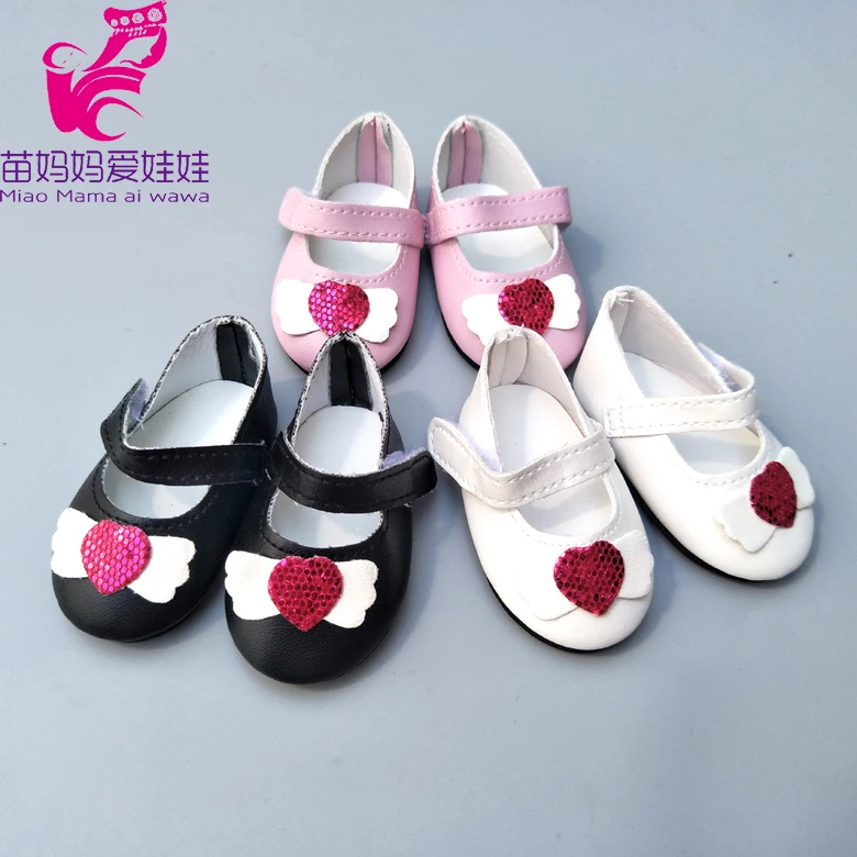 Doll shoes for 18 inch Girl Doll PU leather doll shoes accessories born
