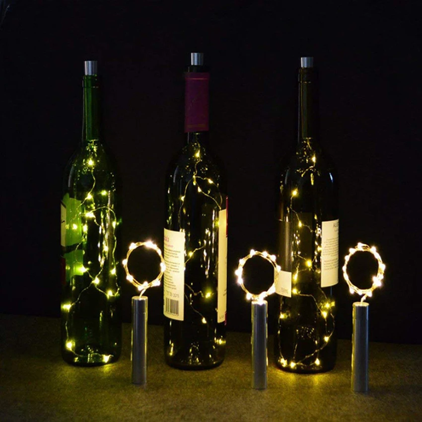 para garrafa de vinho, lâmpada de 10 flash, 1m e 2m