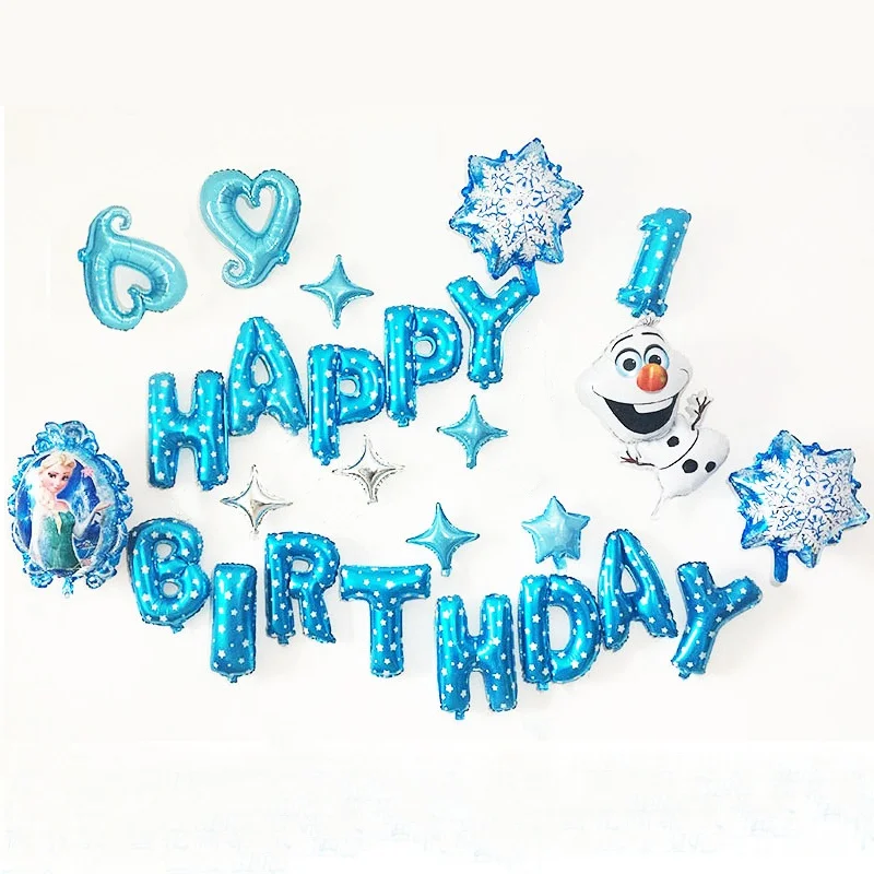 

26pcs/lot Disney Frozen Theme Set the balloons birthday party decorations kids baby shower Decorative supplies
