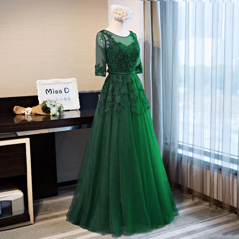 Женское платье подружки невесты ANGELSBRIDEP длинное с коротким рукавом и прозрачной