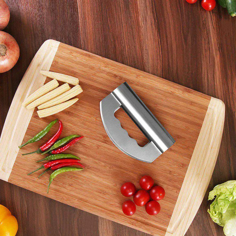 Многофункциональный высококачественный салатный измельчитель для дома и ресторана, нож-измельчитель с двойным лезвием, защитная крышка из нержавеющей стали