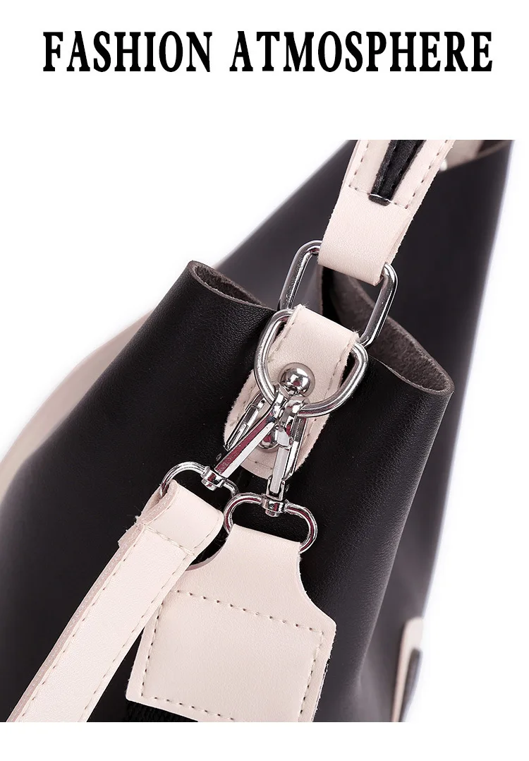 2019 Новый PU Crossbody сумки для Для женщин плечо сумка-мешок для девушек простой кисточкой ведро большой Ёмкость сумочки