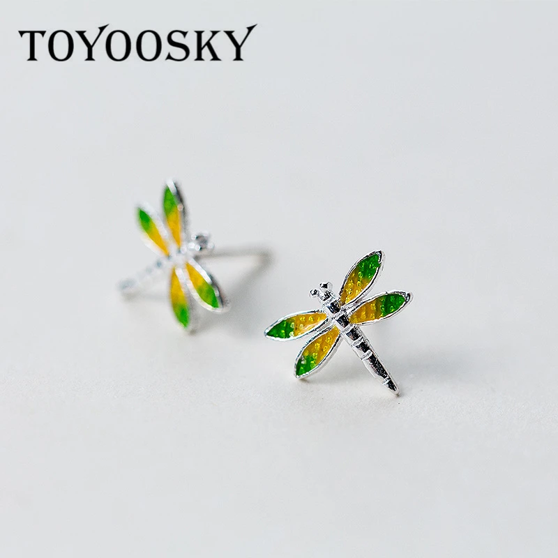 Женские серьги в виде стрекозы серебро 925 пробы|animal earrings for women|animal earringsfashion stud |
