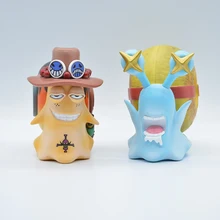11cm 2pcs/set Anime One Piece Monkey D Luffy and AceTelephone PVC Figures Toys -16 death note anime character figures 8 piece set