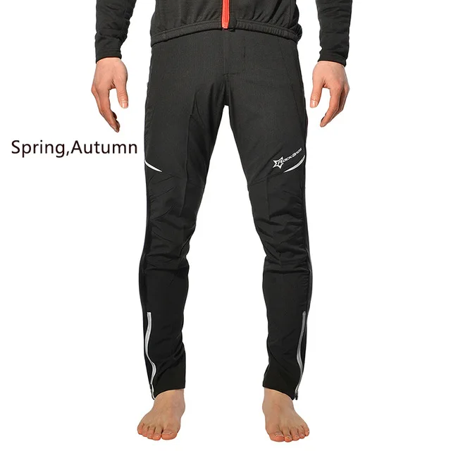 Spring Autumn ROCKBROS мужские и женские велосипедные штаны, ветрозащитные дышащие черные спортивные штаны для езды на велосипеде, бега, пешего туризма, рыбалки, фитнеса - Цвет: Spring Autumn