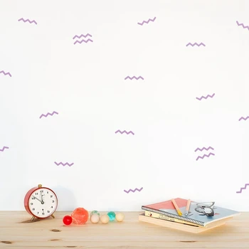 

Little Ocean waves Wall decal Vinyl Sticker Nautical Kids Room Decor / Zig-zag pattern Kids party decoration stickers