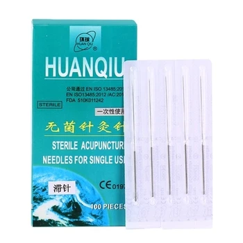 

Huanqiu 0.25*40mm Disposable sterile acupuncture needle with groove free shipping