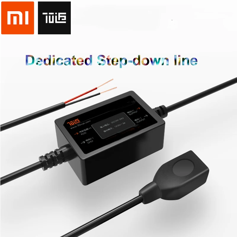 

Xiaomi 70 Mai Universal Car Buck Hard Wire Modified Line for vehicle DVR Intelligent Rear View Mirror Fuse Box USB Interface