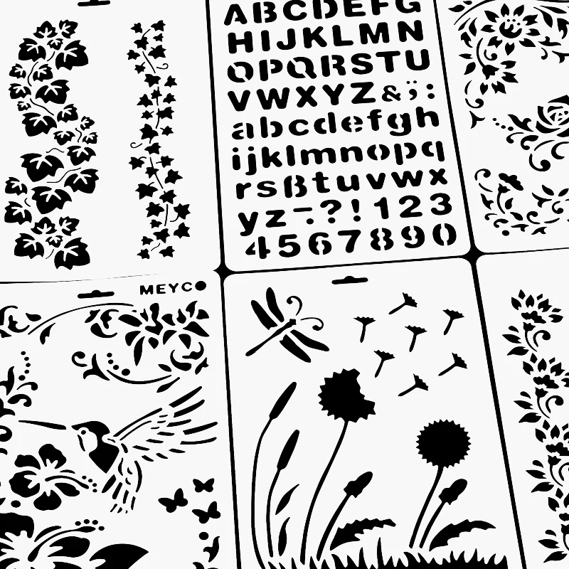 

012-ZhuoAng Dragonfly Layering Stencils for DIY Scrapbooking/photo album Decorative Embossing DIY Paper Cards Craft