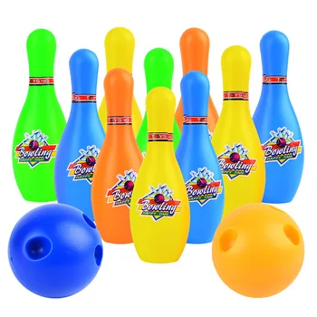 

[Best] 12Pcs/set Sports game baby Bowling Practice toy Grasping/Movement Ability developing toys 10 bottles + 2 balls best gift
