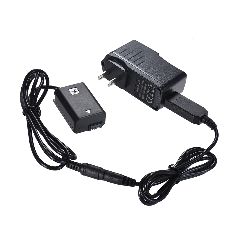 Andoer NP-FW50 Камера манекен Батарея USB Мощность Кабель-адаптер 5В 3A Замена для AC-PW20 Sony |