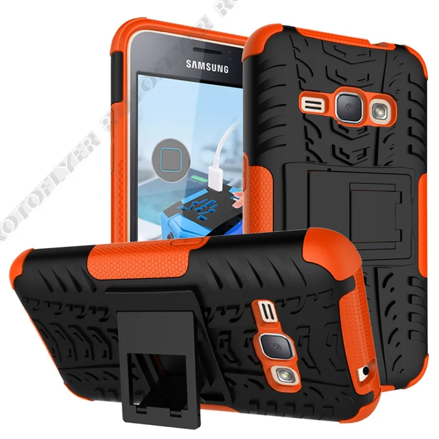 

2 in 1 Armor Style Case for Samsung Galaxy J1 2016 /SM-J120 J1 Mini Prime J110 Back Cover Heavy Duty Coque PC+Silicone Fundas