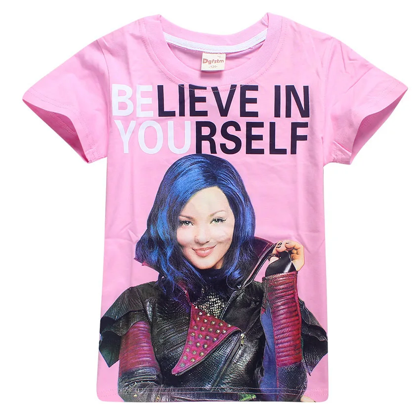 

Children Kid Halloween cosplay party descendants Mal princess costume T-shirt clothes clothing for girls