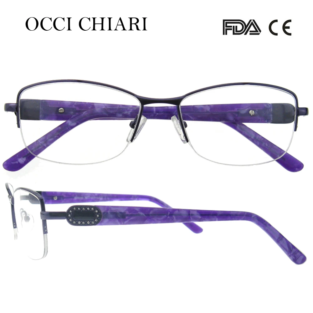 OCCI CHIARI новые модные женские гибкие металлические анти-синий светильник очки Оптические прозрачные женские оправы очки W-COCCA