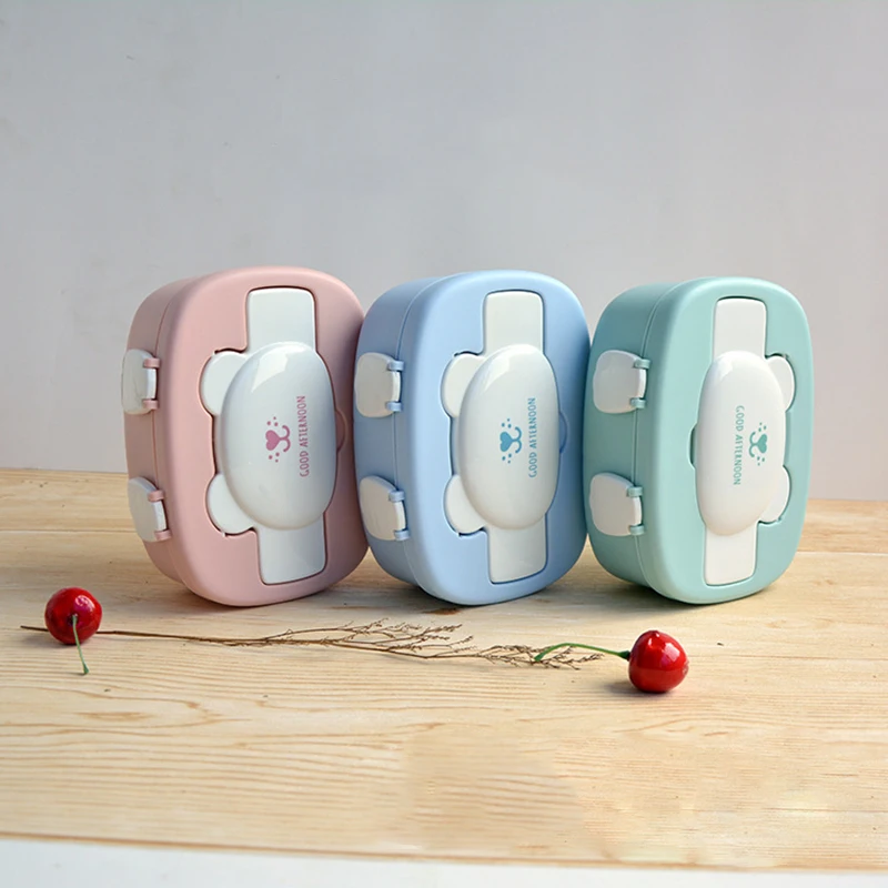 Складной японский контейнер для завтрака Портативный Bento Box Пластиковые Складные