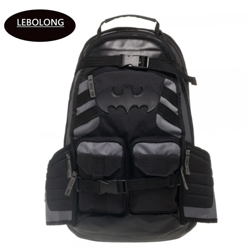 

Marvel Comics batman Movie School Bags Men Rucksack Mochila Designer Backpacks Male Escolar High Quality Men's Travel Bags