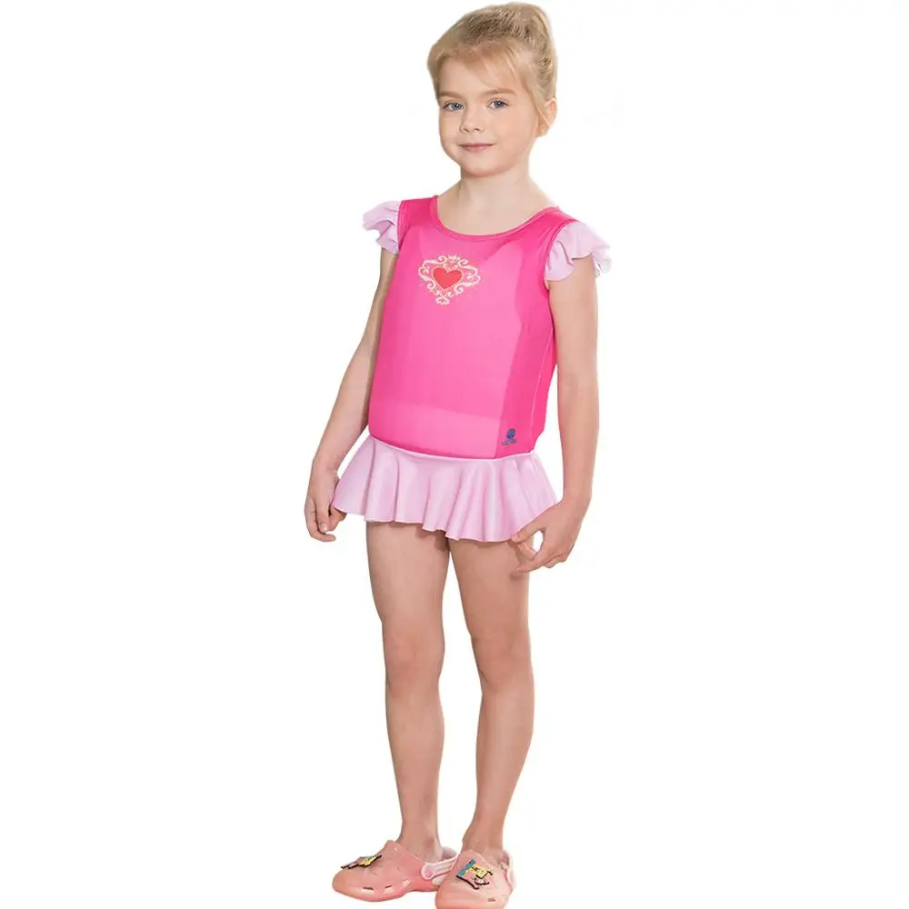 Megartico Float Suit with Adjustable Buoyancy Ruffled girls one piece swimsuit unicorn kids swimwear boys life jacket